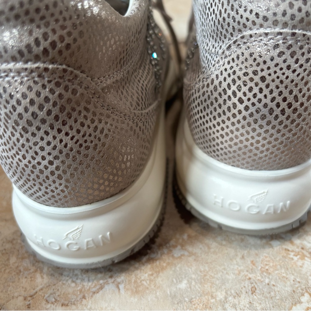 Hogan Taupe Metallic Embellished Women's Sneaker obo - Picture 9 of 9